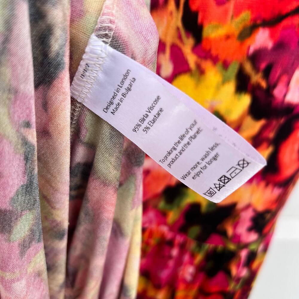 Saint + Sofia Floral Maxi Dress L Greenwich Bright Bold NWT - Picture 10 of 10